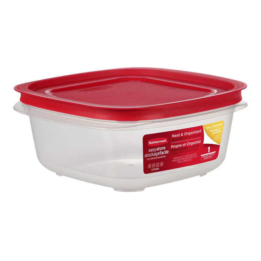 Easy Store Square Food Storage Container Red - Image 6