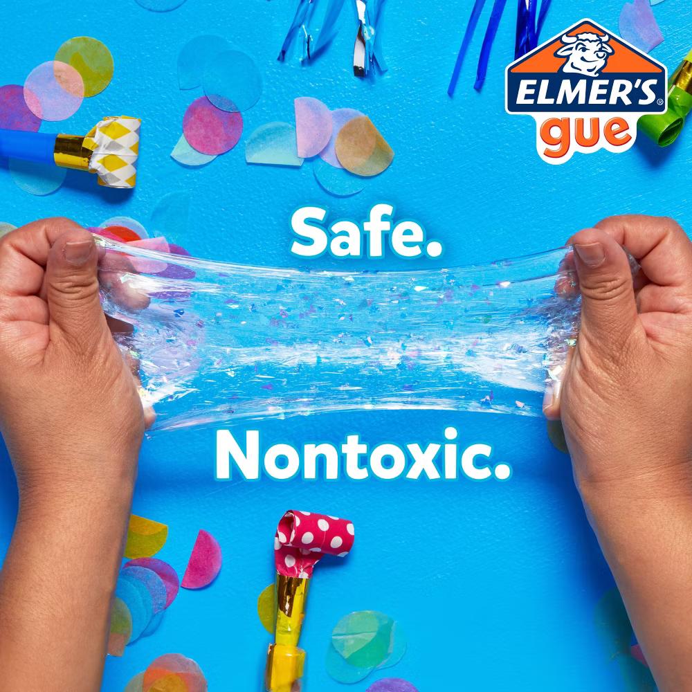 Elmer's Gue 3lb Glassy Clear Deluxe Premade Slime Kit with Mix-Ins: Sensory Development, Storage Container, Ages 3+ - Image 7
