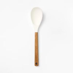 Acacia Wood/Silicone Spoon Cream