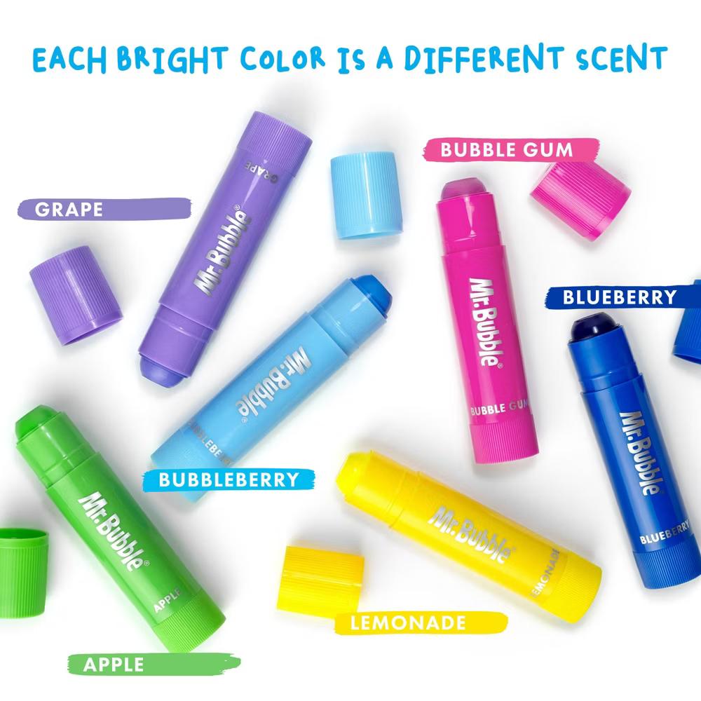 Mr. Bubble Bath Time Body Paints, Set of 6 Different Colors and Scents - Image 2