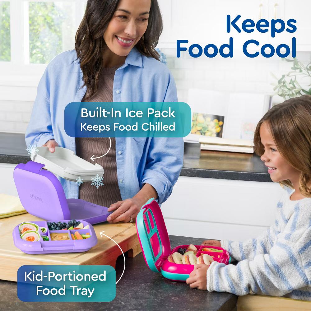 Kids' Chill Lunch Box, Bento-Style Solution, 4 Compartments & Removable Ice Pack - Image 6