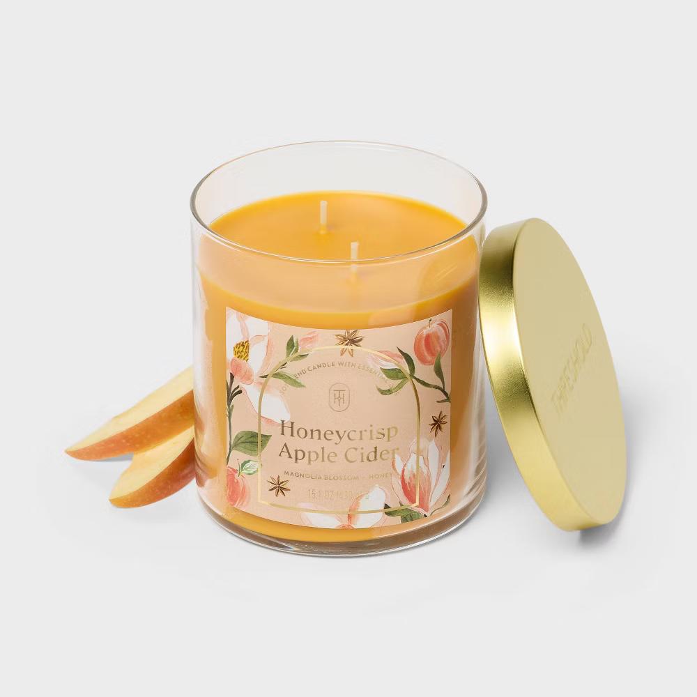 2 Wick Glass Jar Candle with Lid 15.1oz - Image 25