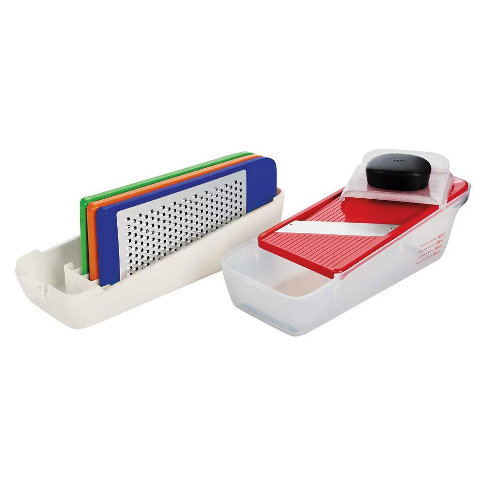 Complete Grate and Slice Set: Multicolor Kitchen Grater & Slicer with Soft-Grip Handle, Dishwasher-Safe, 7 Pieces - Image 3