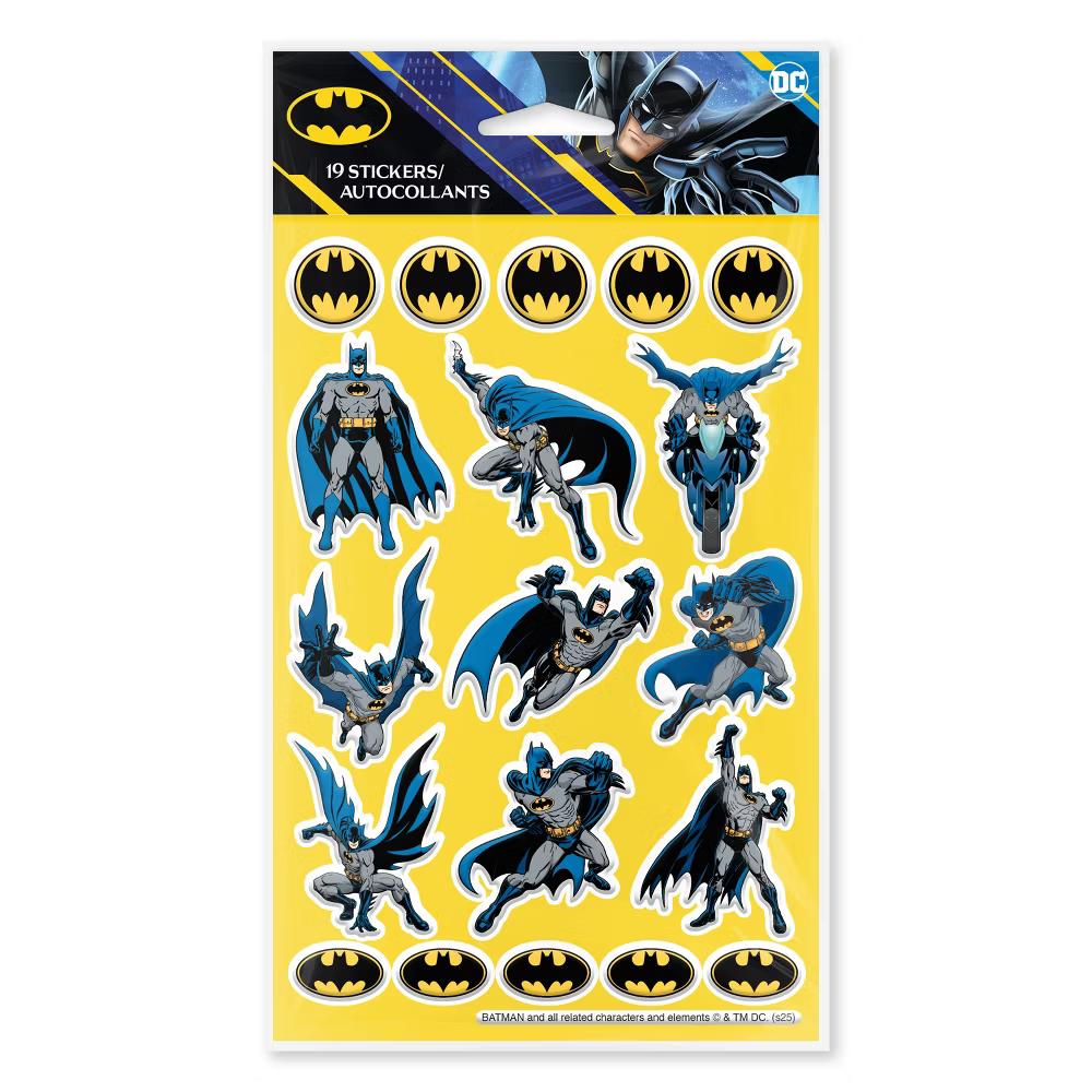 Warner Bros Batman Puffy Stickers for Kids, 3D Classic Batman and Bat Signal 19ct, 1 Sheet - Image 4