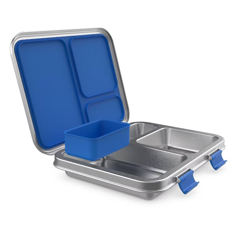 Kids' Stainless Steel Leakproof 3 Compartments Bento-Style Lunch Box - Image 5