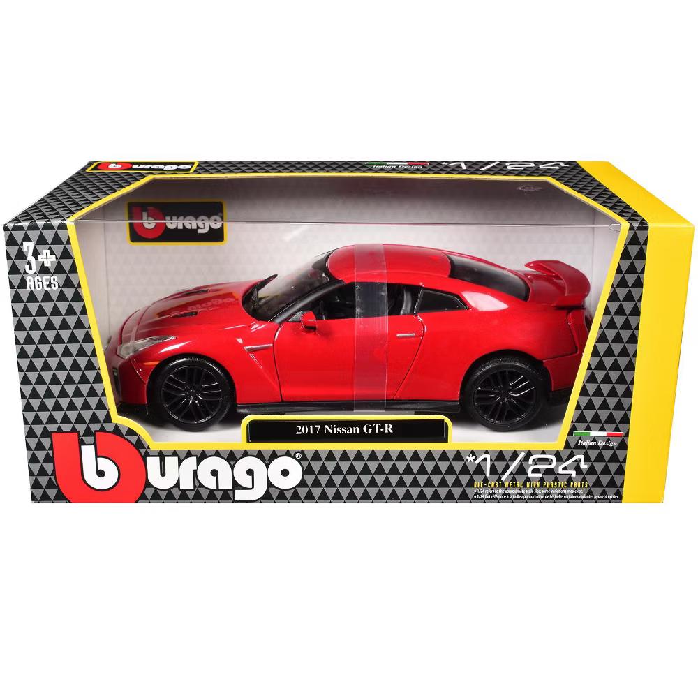 2017 Nissan GT-R R35 Red 1/24 Diecast Car Model - Image 4