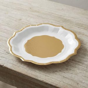OMG! IT'S PAPER 8ct Salad Paper Plates Gold