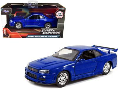 Brian's Nissan Skyline GT-R R34 Blue Fast & Furious" Movie 1/32 Diecast Car Model by "