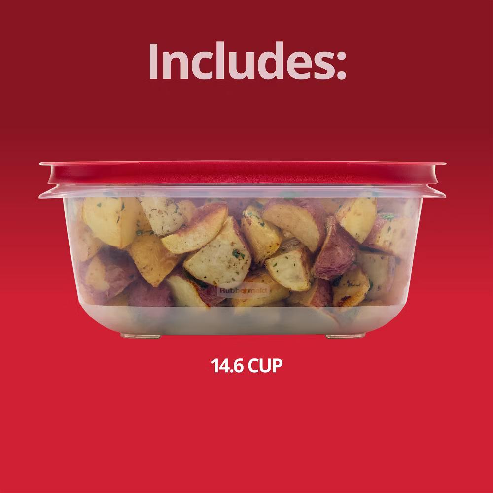 Easy Store Square Food Storage Container Red - Image 2
