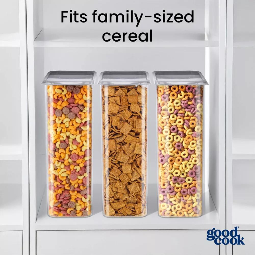 4.5qt 2pc Cereal + Lid Food Storage Containers Gray - Image 3