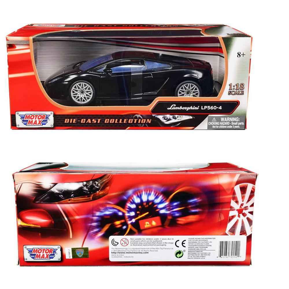 Lamborghini LP 560-4 Black 1/18 Diecast Car Model - Image 2
