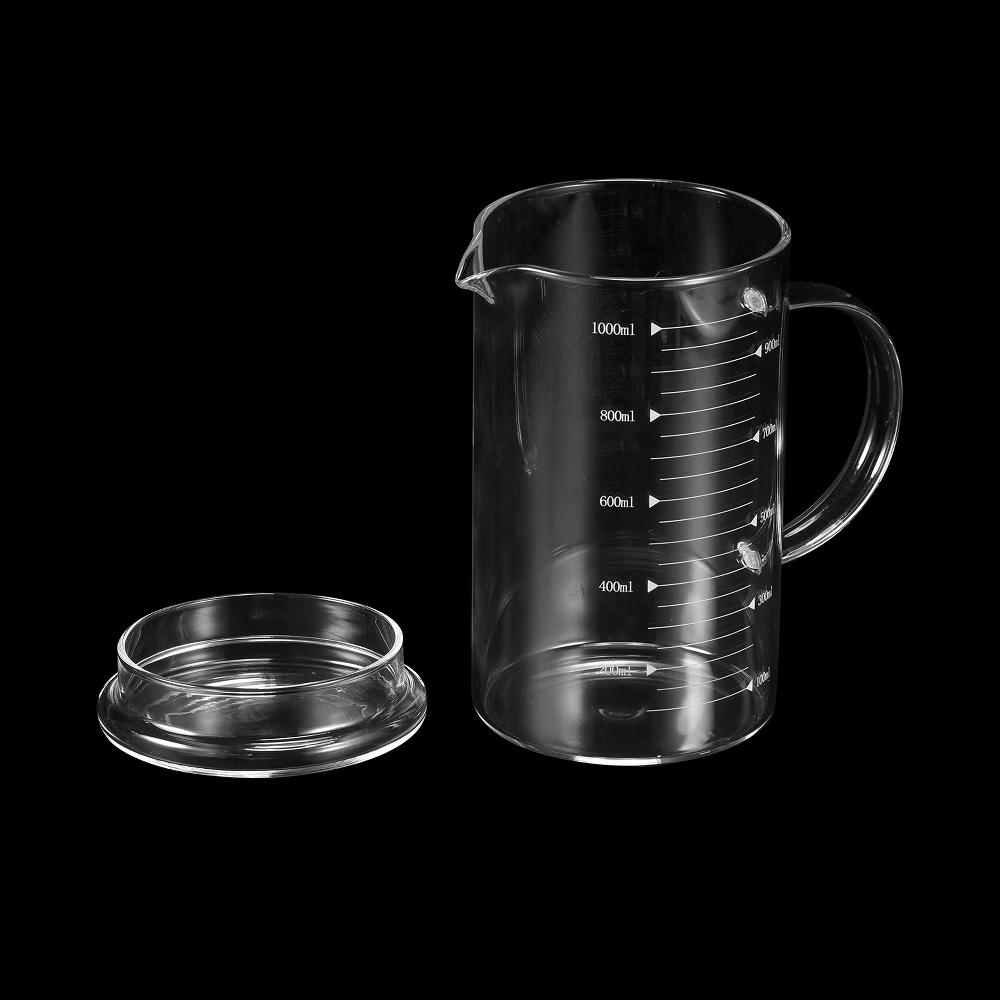 Borosilicate Glass Scale Measure Cups with Glass Lid and V-Shaped Spout - Image 25