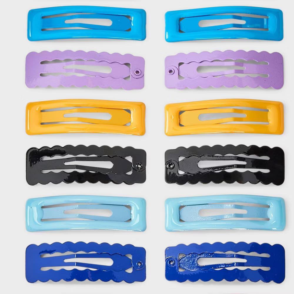 Rectangle Snap Clips - 20ct - Iron, Solid Pattern, All Hair Types, Hair Styling - Image 3