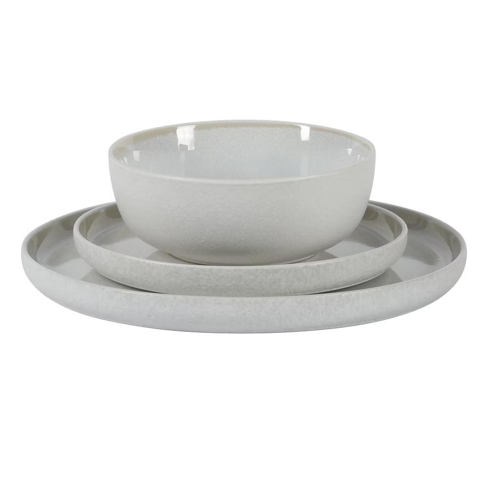 Tahoe Sunset 12 Piece Stoneware Reactive Glaze (Service for 4) Ceramic Plates and Bowls Dinnerware Set - Image 12