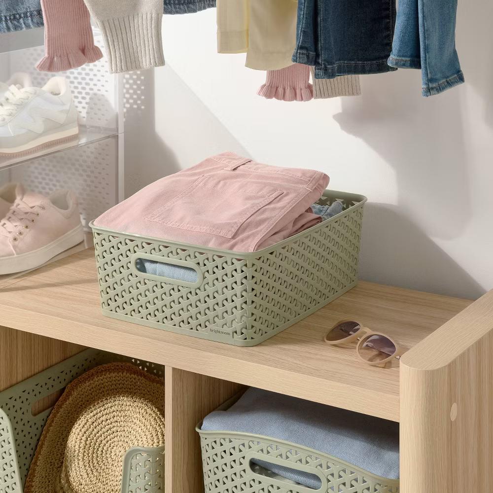 Y-Weave Medium Decorative Storage Basket - Image 25