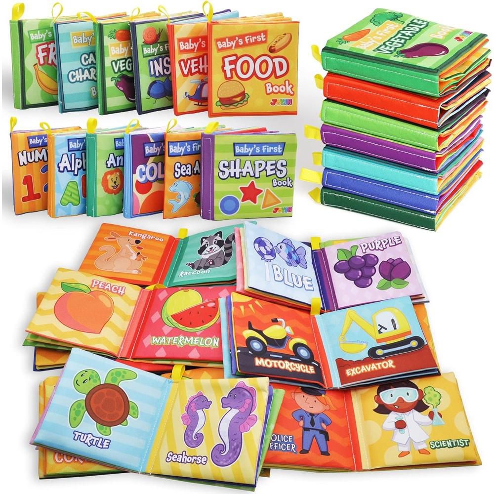 12 Pcs Baby Bath Toys, Waterproof Soft Cloth Books for Baby Multi-Age, Infant Early Education First Toys for Toddlers Kids Birthday Gifts - Image 2