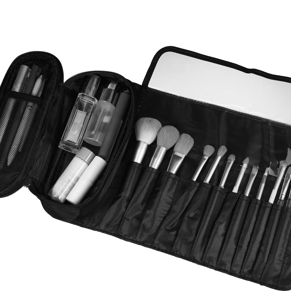 Travel Makeup Bag Makeup Brush Holder Portable Makeup Organizer Bag Cosmetics Storage Bag Waterproof 1 Pcs - Image 5