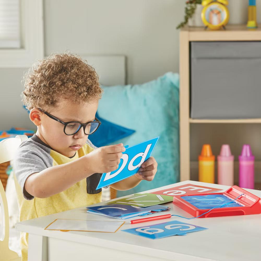 Hand2mind Letter Tracing Sensory Pad, 17 Piece Alphabet and Handwriting Toys for Kids, Back to School Must Have Supplies, Ages 3+ - Image 2
