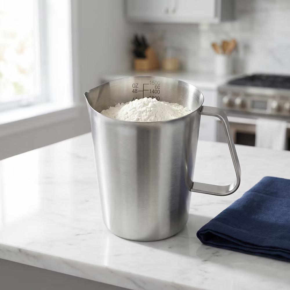 Measuring Cup, 1 Cup Stainless Steel Measuring Cup with Easy Read Lines for Baking Recipes - Image 12