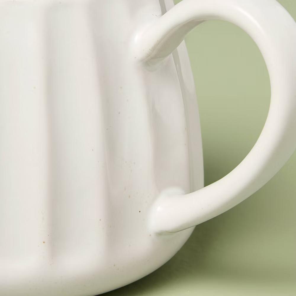 15 fl oz Stoneware Coffee Mug Sour Cream - with Magnolia
