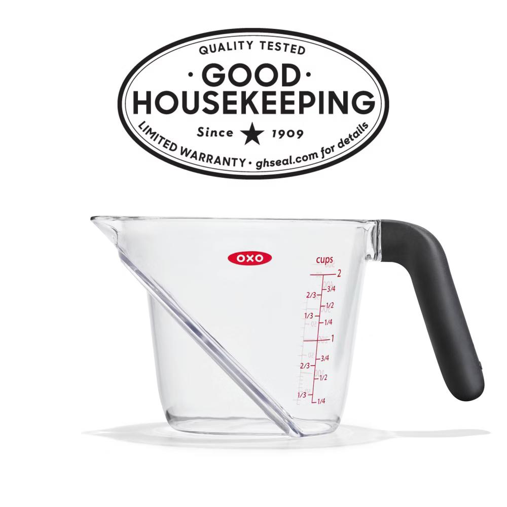 2 Cup Angled Measuring Cup: Clear Plastic, Dishwasher-Safe, Lifetime Warranty, 7" Width, 4.1" Height - Image 8