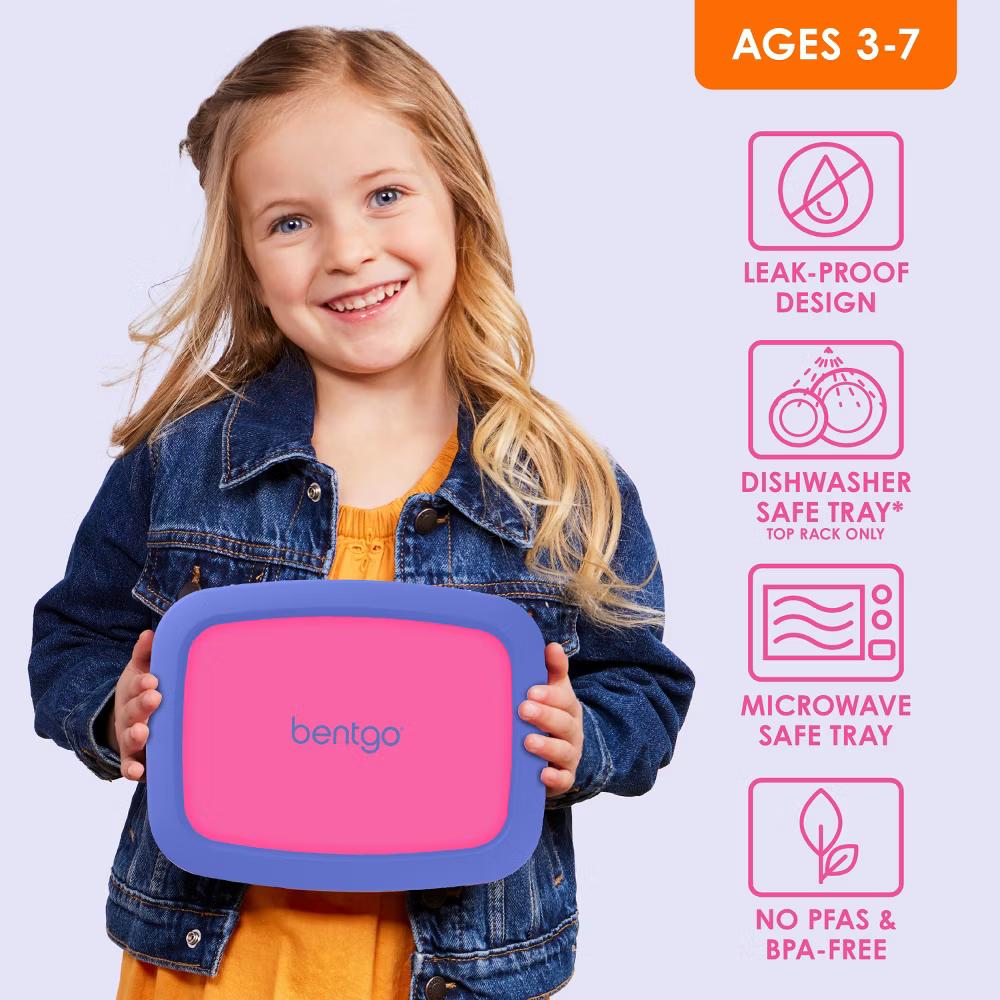 Kids' Brights Leakproof, 5 Compartment Bento-Style Kids' Lunch Box - Image 49