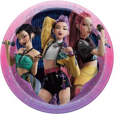 KPop Demon Hunters Round 9" Disposable Dinner Plates 8ct