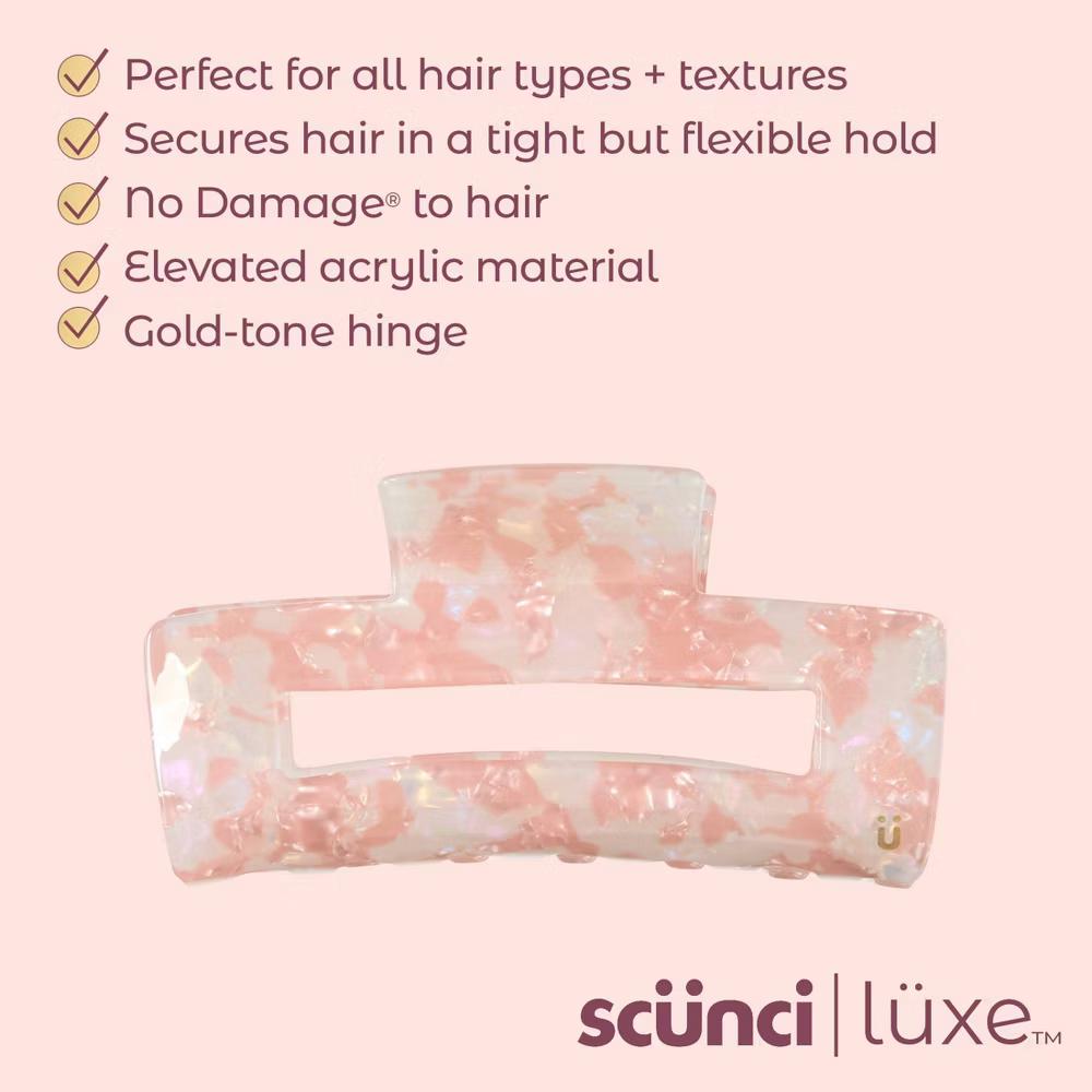 lüxe Acrylic Open Cut Rectangle Claw Clip - Pink: Hair Styling, All Hair Types, 1 Piece - Image 8