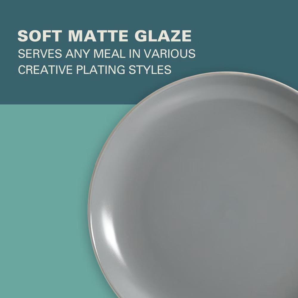 Rockaway 12 piece Dinnerware Set, Plates and Bowls Service for 4 - Image 9