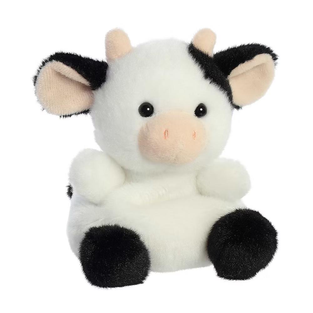 Mini Sweetie Cow Palm Pals Adorable Stuffed Animal White 4.5" - Image 4