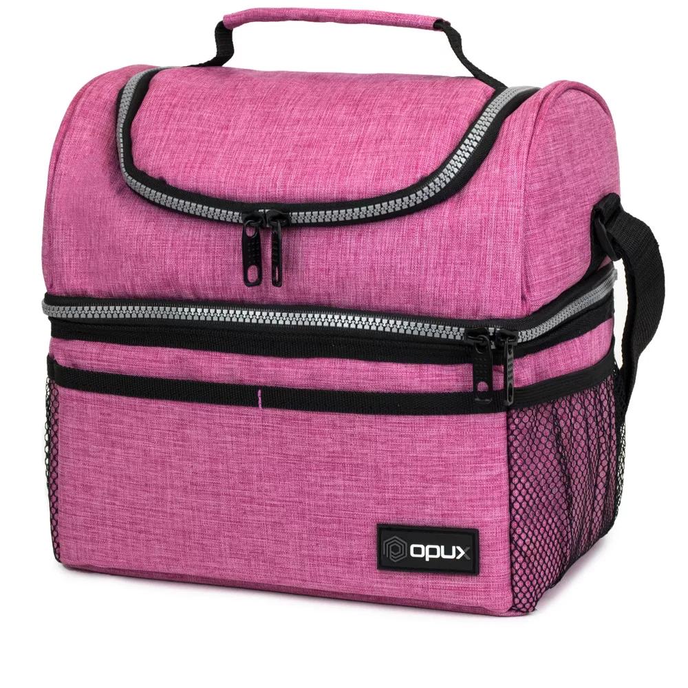 Double Decker Lunch Box Men Women, Insulated Leakproof Cooler Bag Adult Work, Dual Compartment Pail Tote Boys Girls Kids - Image 73