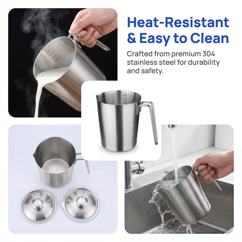 Measuring Cup, Liquid Stainless Steel Measuring Cup for Kitchen Use, Ideal for Measuring Ingredients Precisely - Image 7