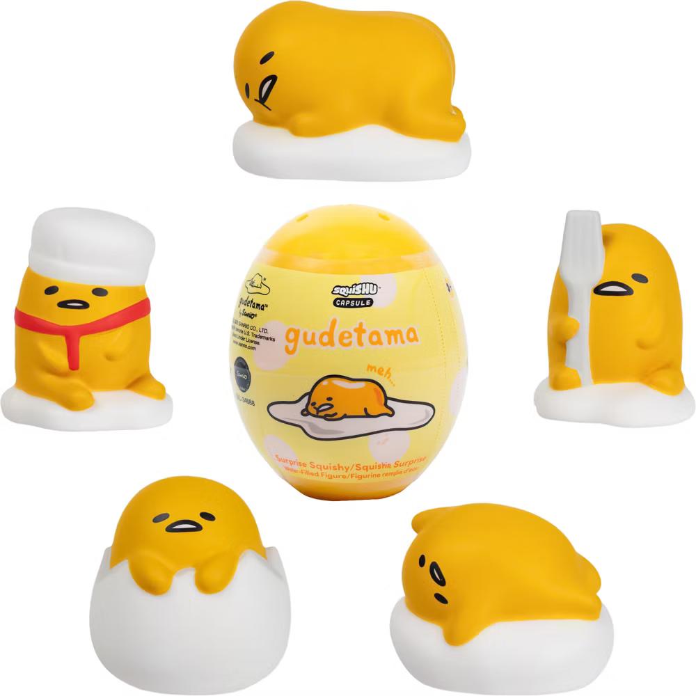 Capsule Gudetama SquiSHU Surprised Blind Toy Squishy Collectible Figurine Series 2 - Image 2