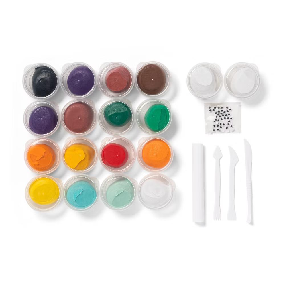 Clay Character Plastic Bucket Kit - DIY Art Kit for Kids, Includes Clay, Tools, Ages 4+ - Image 2