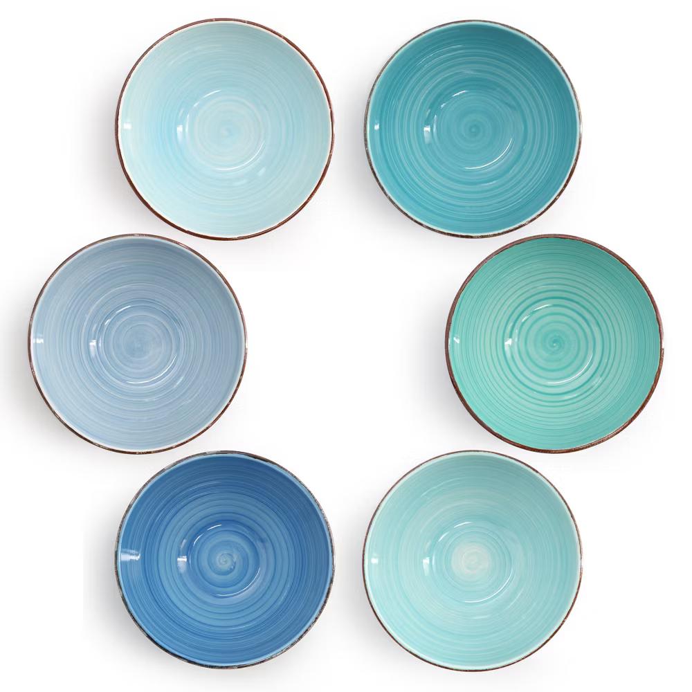 Ridge 6.25 Inch 6 Piece Round Stoneware Assorted Bowl Set - Image 3