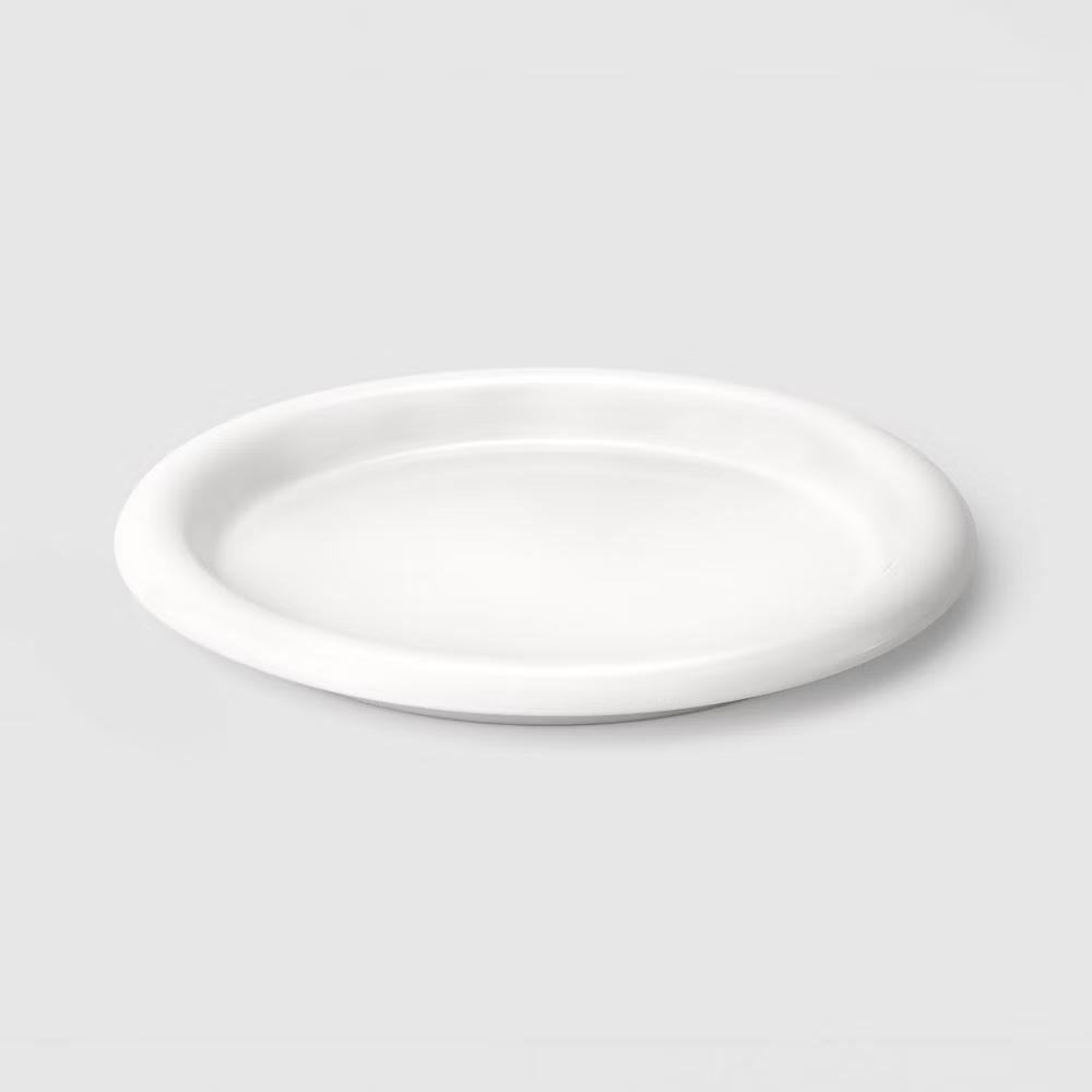 10.5" Stoneware Round Rim Dinner Plate - Image 8
