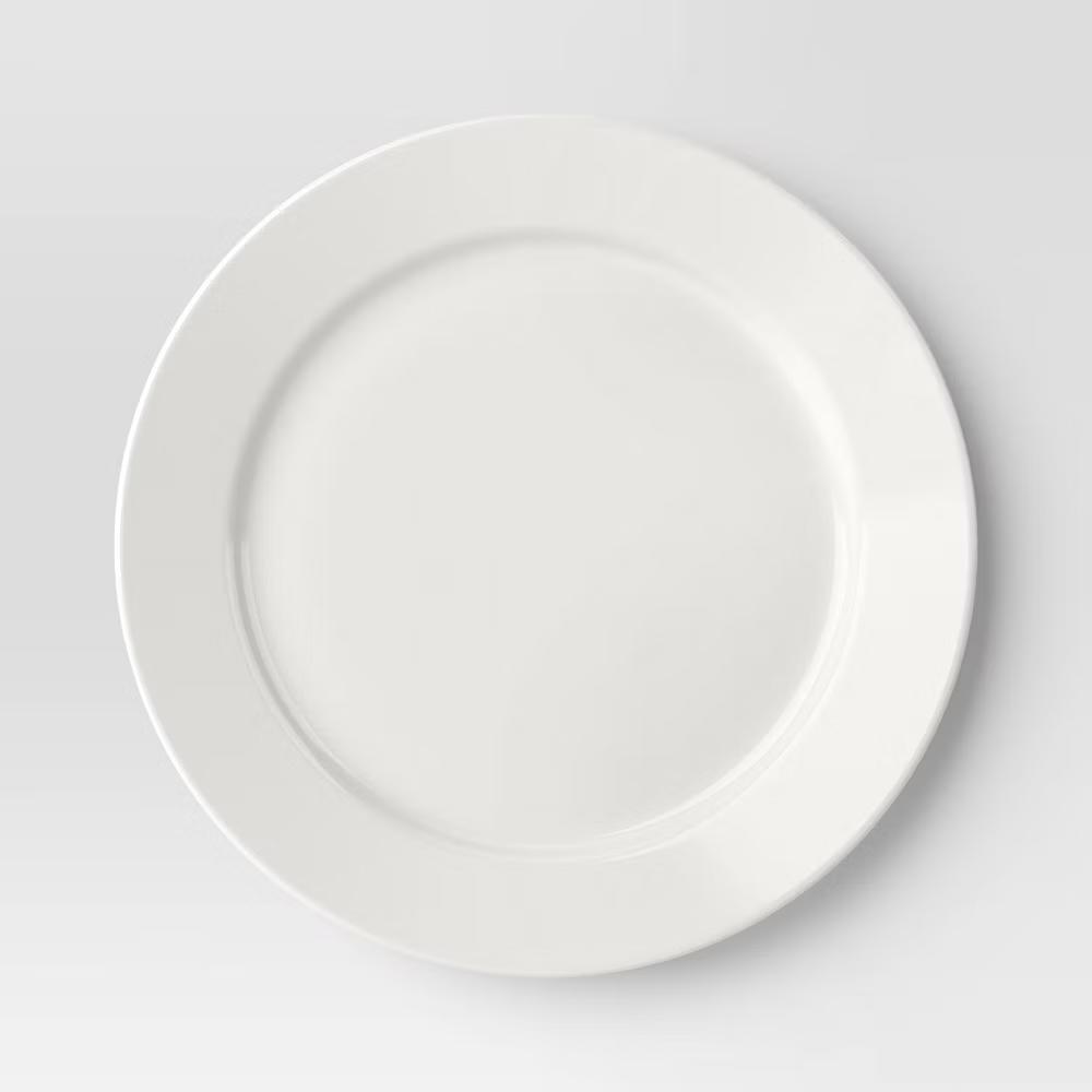 12pc Porcelain Round Rim Dinnerware Set