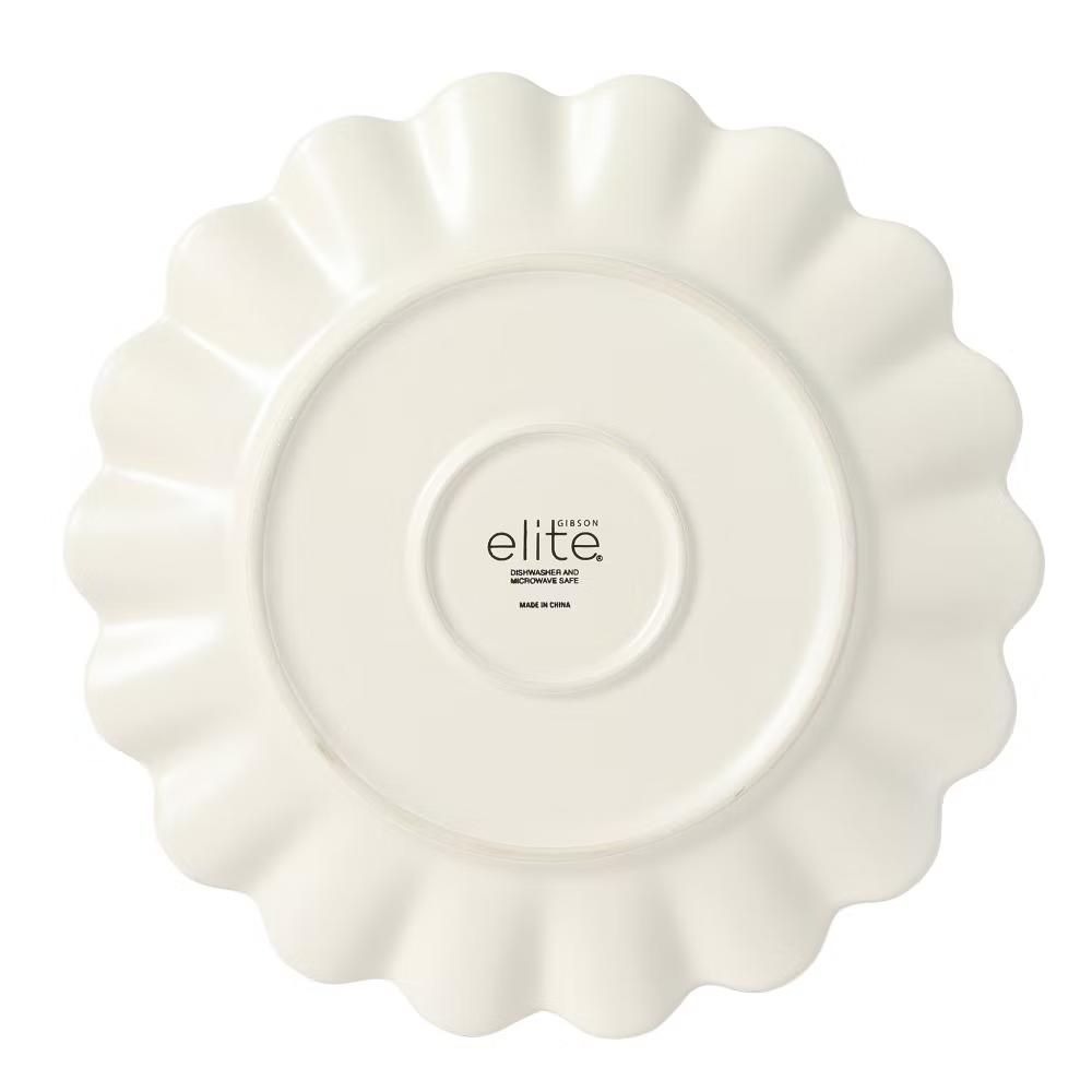 Plates and Bowls Sets, 12-Piece Stoneware Dinnerware Set for 4, Scalloped Dish Set with Dinner Plates, Salad Plates & Bowls - Image 5
