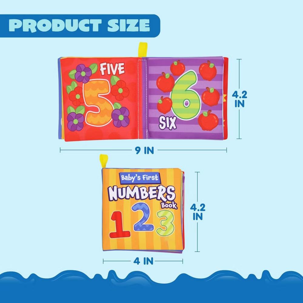 12 Pcs Baby Bath Toys, Waterproof Soft Cloth Books for Baby Multi-Age, Infant Early Education First Toys for Toddlers Kids Birthday Gifts - Image 4