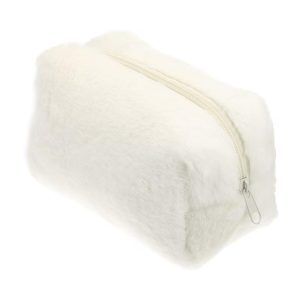 Cosmetic Travel Zipper Multi-functional Small Plush Makeup Bag 1 Pc
