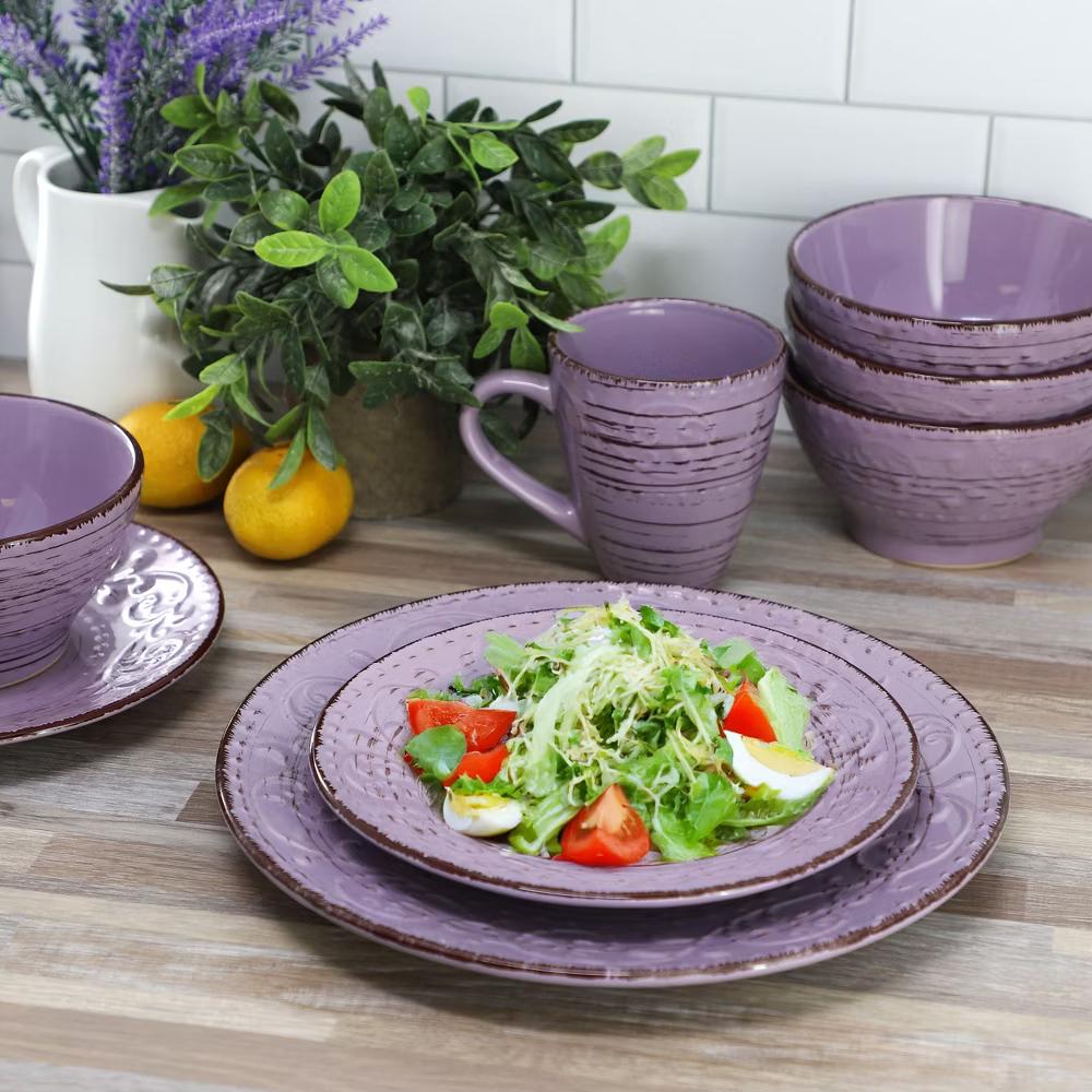 Malibu Sea Glass 16-Piece Dinnerware Set in Dark Green - Image 41