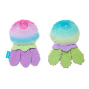 Jellyfish Dog Toy - Jack & Jenny Jellies: Squeaks, Crinkles, Chew, Fetch, Small Breed Size