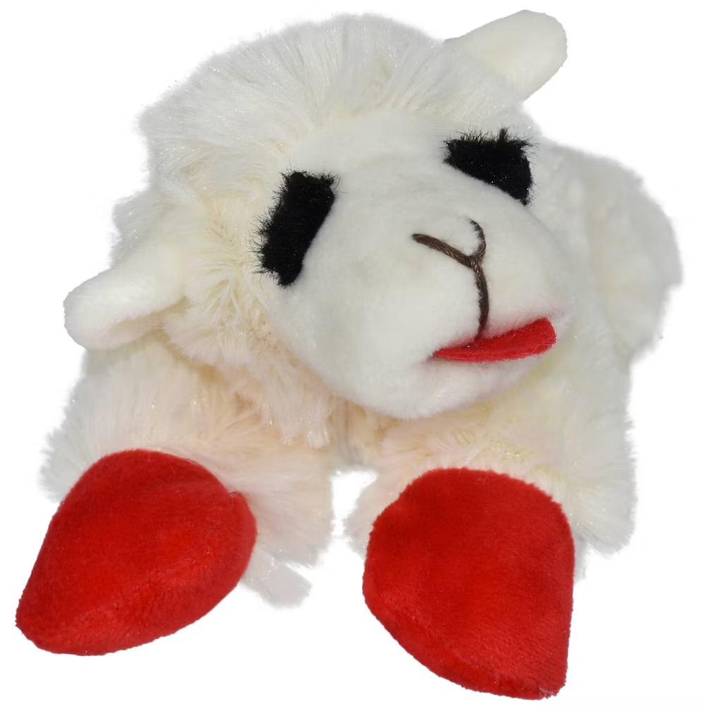 Mini Lamb Chop Dog Toy - 6": Squeaks, All Pet Lifestages
