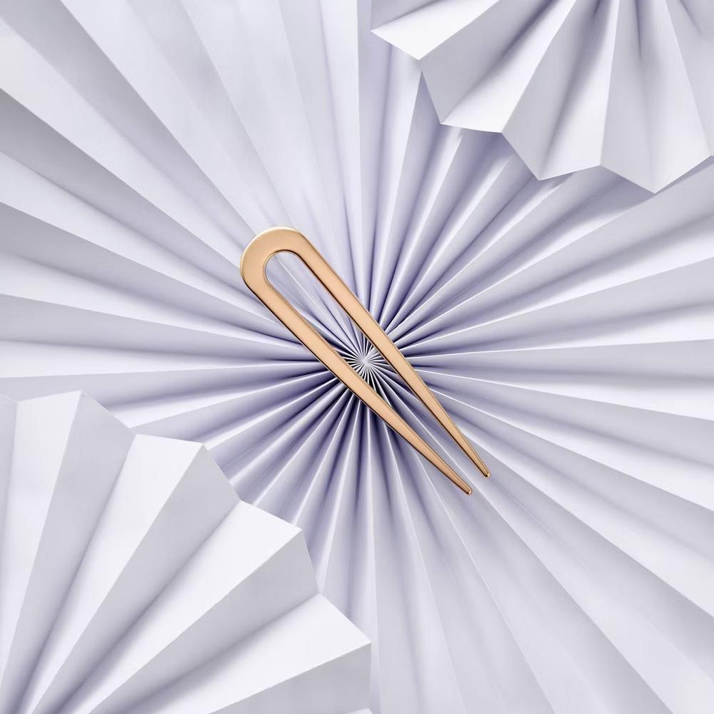The Hair Edit Sleek Chignon French Hair Pin - Gold - Image 7