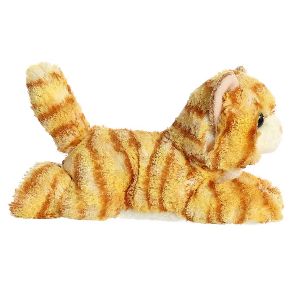 Small Ginger Cat Mini Flopsie Adorable Stuffed Animal Orange 8" - Image 4