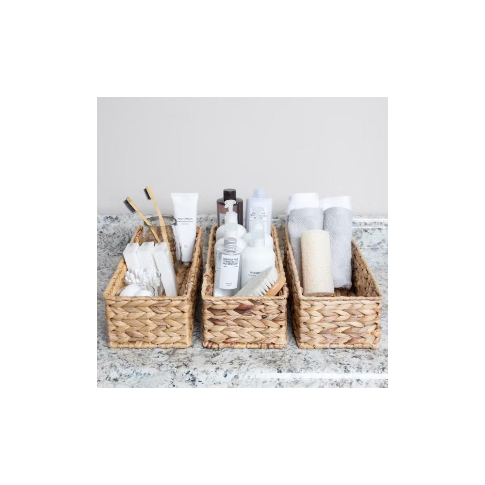 Handwoven Seagrass Rectangular Storage Basket - Image 23
