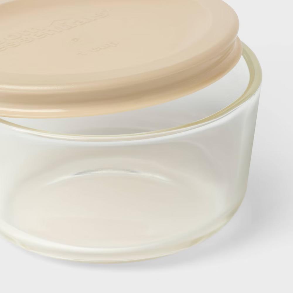 8pc (Set of 4) Round Glass Food Storage Container Set - Image 3