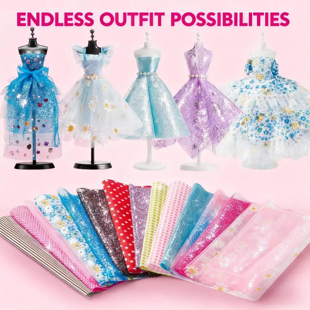 400+ Pcs Fashion Design Kit, Sewing Kit for Kids Age 8-12, DIY Arts & Crafts, Creative Girl Toys Ideal Birthday Gift for Young Girls - Image 2