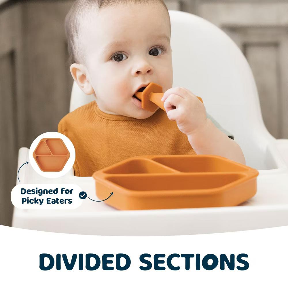 Silicone Suction Divided Plate Baby/Toddler Dish for Independent Eating - Image 9