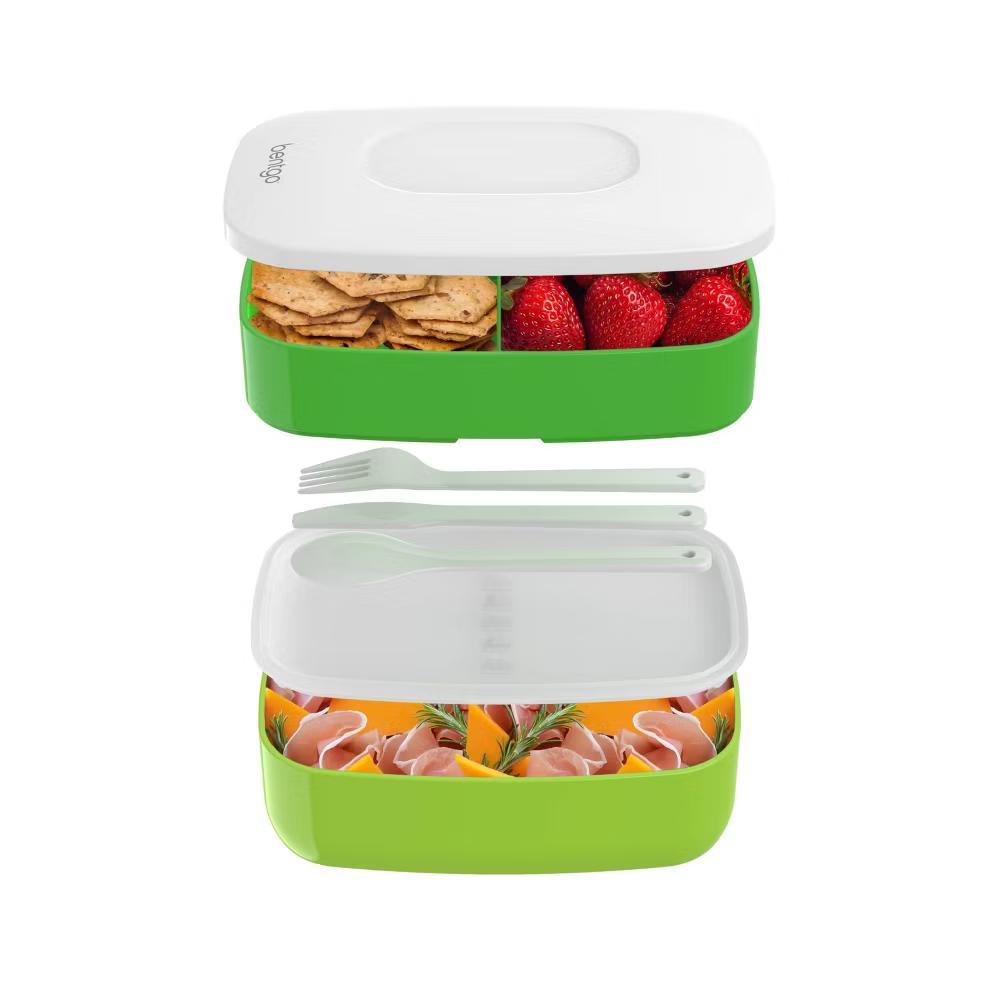 Classic All-in-One Stackable Lunch Box Container with Built in Flatware - Image 27